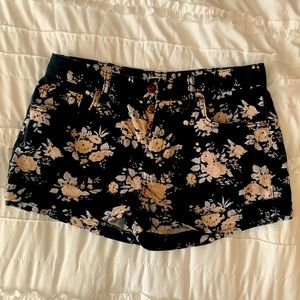 Forever 21 button up floral shorts